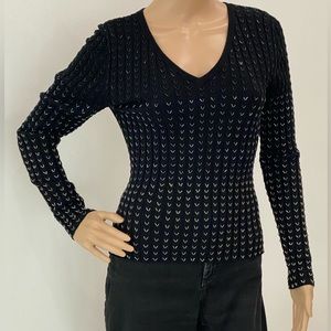 Gorgeous Sparkly Embellished Beaded V-Neck Top